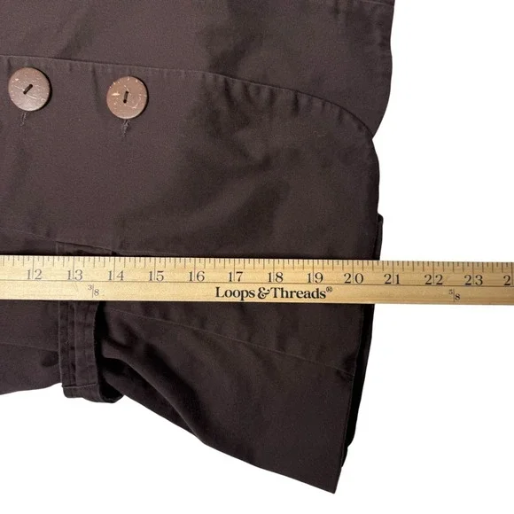 Vintage 2000s Brown Floral A-Line Top Skirt Set Retro Office Cottagecore 12P - Picture 12 of 16